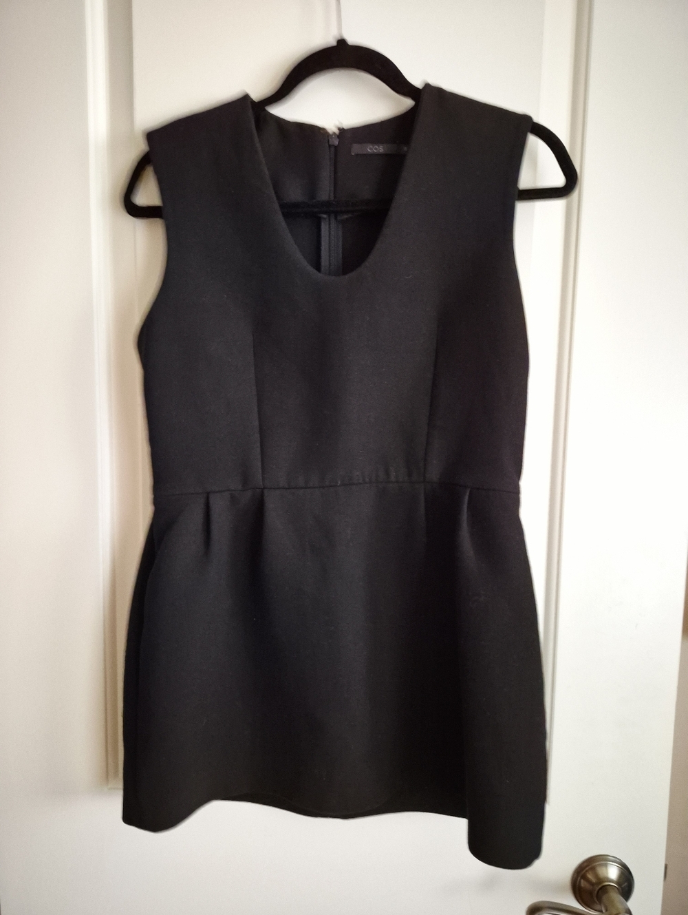 COS | Black Peplum top